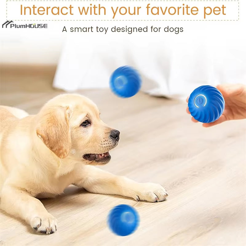 Smart Dog Toy Ball Electronic Interactive Pet Toy Rolling Balls USB Automatic Moving Bounce Rotating Ball Puppy Gift