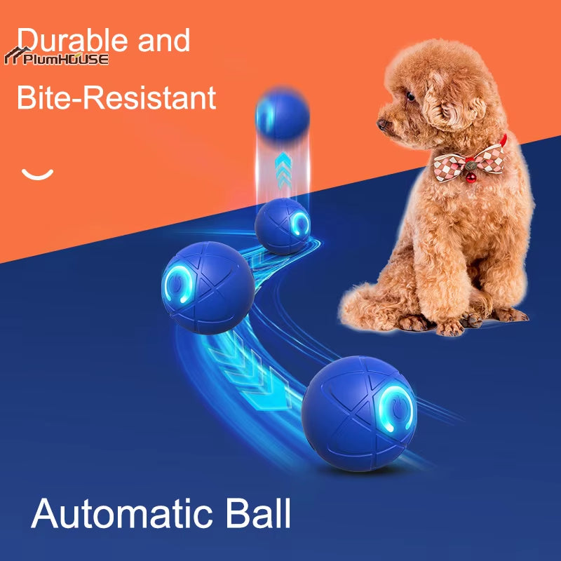 Smart Dog Toy Ball Electronic Interactive Pet Toy Rolling Balls USB Automatic Moving Bounce Rotating Ball Puppy Gift